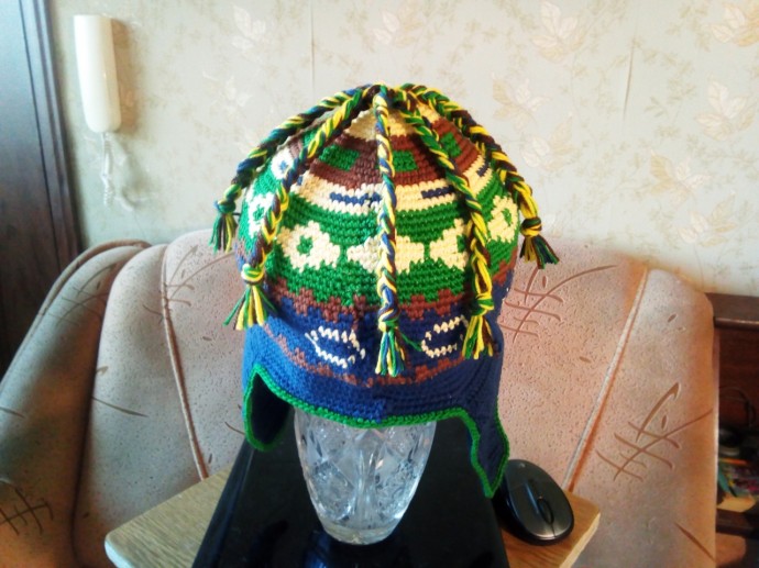 Вязаные банные шапки Вязаные банные шапки