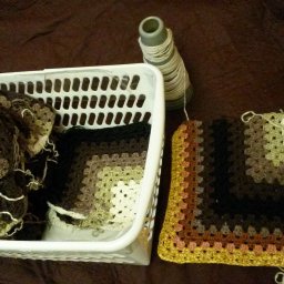 Покрывало 3D крючком