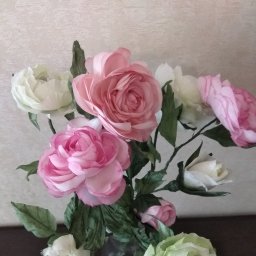 Цветы из натурального шелка