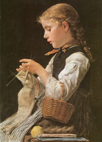Тема вязания в живописи