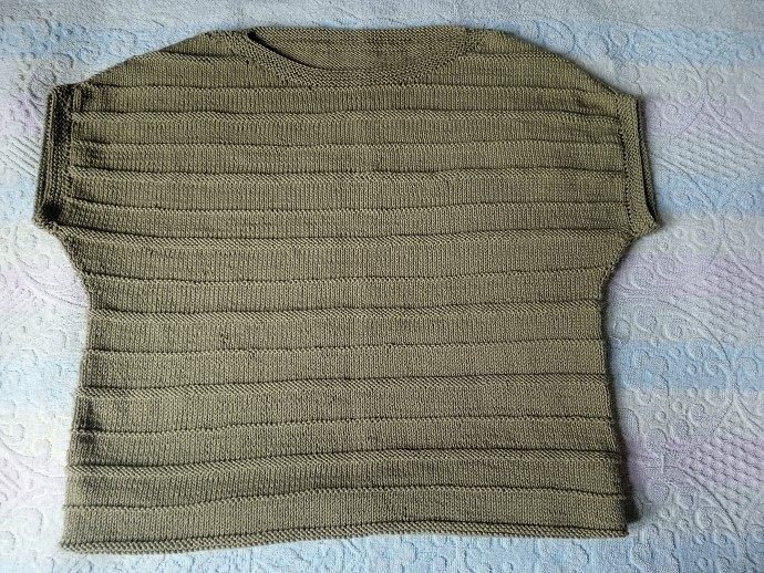Летний пуловер спицами "Летние травы"