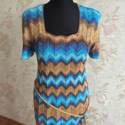 Платье «Миссони» спицами