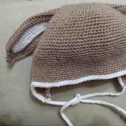 Шапочка с ушками, крючком