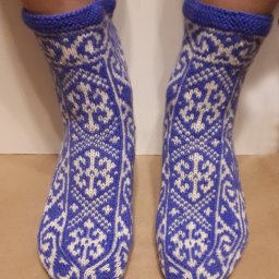 Жаккард. Носки на пяти спицах.