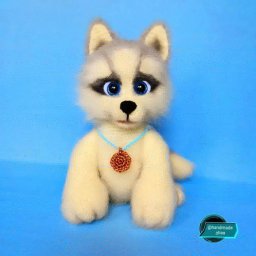 Хаски вязаный крючком