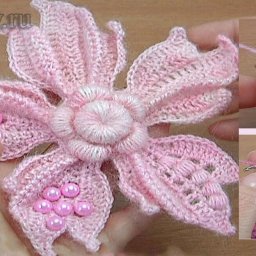 КАК СВЯЗАТЬ КРЮЧКОМ ЦВЕТОК С РАЗНЫМИ ЛЕПЕСТКАМИ, l