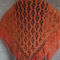 шаль "Коралловые фантазии"