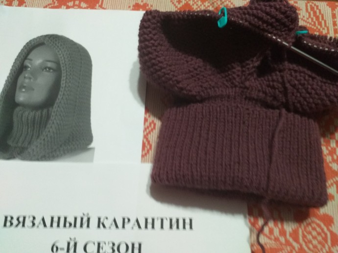 Шапка капюшон спицами Шапка капюшон спицами