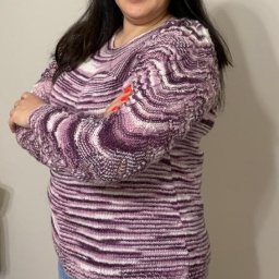 меланжевый пуловер в подарок