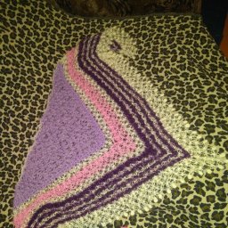 Шаль-бактус из соломоновых петель