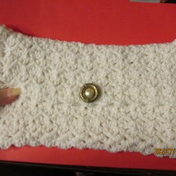 BAG: White "Sedge Stitch" Clutch Style, Crochet Purse.