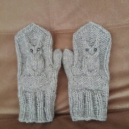 Варежки с совами