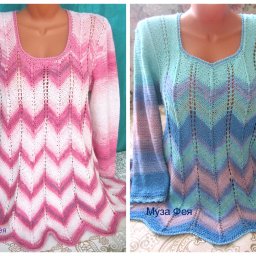 Пуловеры Миссони на спицах