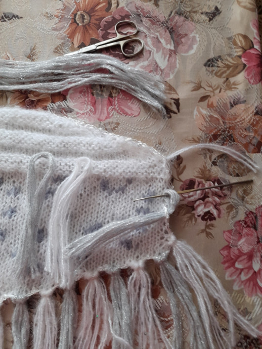 Моя шаль Сова Hedwig спицами Моя шаль Сова Hedwig спицами