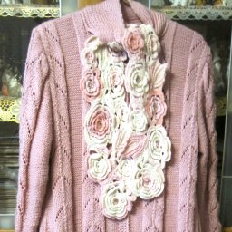 Летнее пальто спицы+крючок