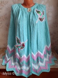 Кейп "Колибри" спицами