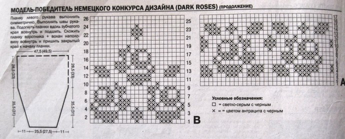 Накидка "Сирень" спицами