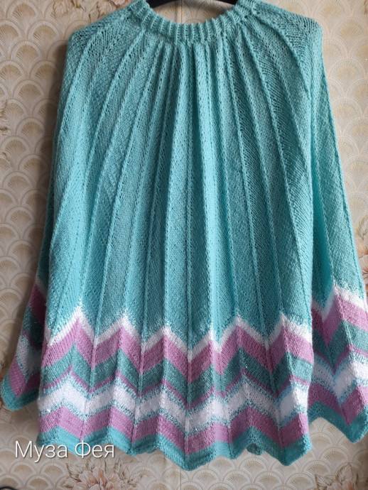 Кейп "Колибри" спицами