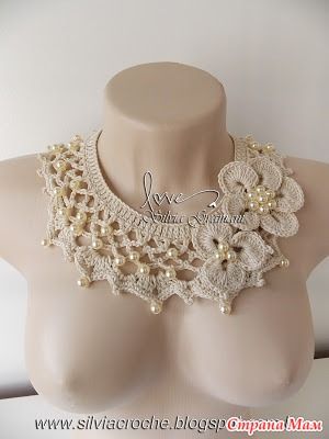 Красивые колье крючком Красивые колье крючком