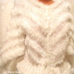 Пончо и жакетик - "Белоснежка", из мохера и травки на спицах