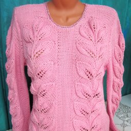 Пуловер "Ветки с листьями"