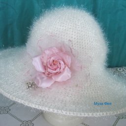 Шляпка крючком "Блеск"