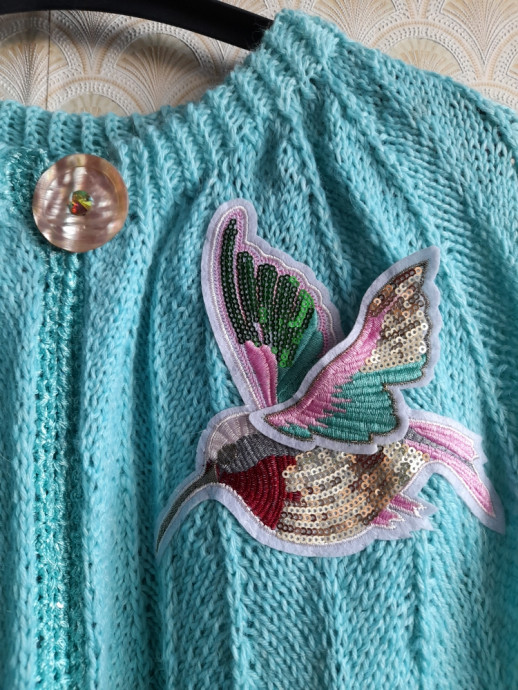 Кейп "Колибри" спицами