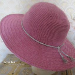Лиловая шляпка крючком