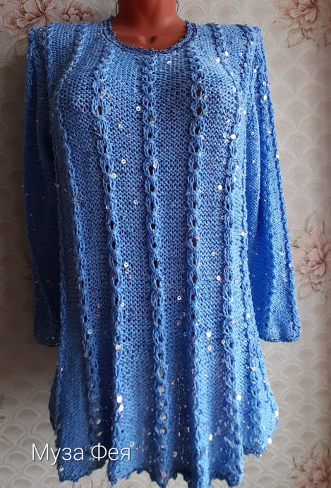 Джемпер "Бриллиант" спицами