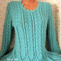 Пуловер с листиками