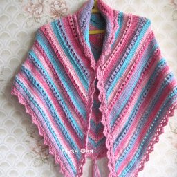 Бактус в полоску, спицы+крючок