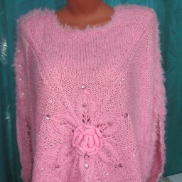 Пончо "Роза" на спицах