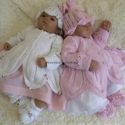 Комплект "Розочка"  для новорожденной девочки спицами.