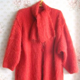 Пальто  из мохера спицами