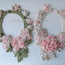 Красивые колье крючком