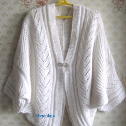 Жакет "Лебедь" спицами