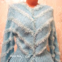 Кофточки спицами фасоном "чайка"