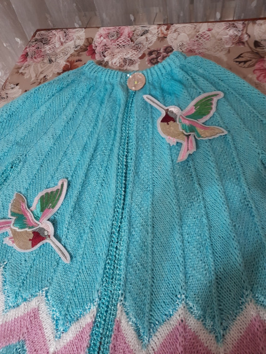 Кейп "Колибри" спицами