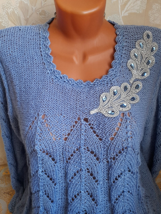 Джемпер спицами "Утро туманное..."