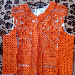 Курточка с элементами ирландского кружева , продолжение