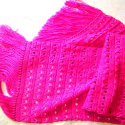 Палантин крючком на линейке.Брумстик.