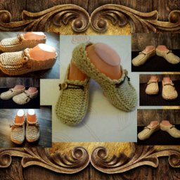 Вязаные мокасины двумя спицами.