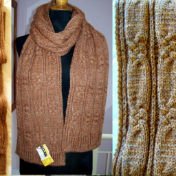 Оригинальный мужской вязаный шарф.