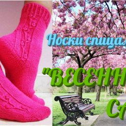 Носки спицами "ВЕСЕННИЙ САД".