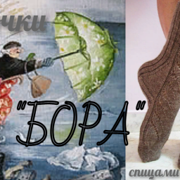 Носки "БОРА".Спицами.