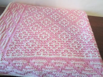 плед для новорожденного жаккардом