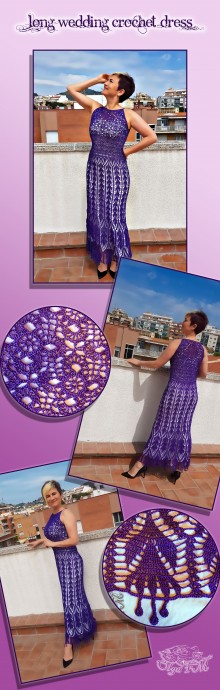 Платье фиолетовое из вискозных ниток
