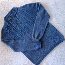 Свитер поло с реглан погоном " Перед грозой"