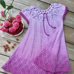 детское платье крючок + спицы