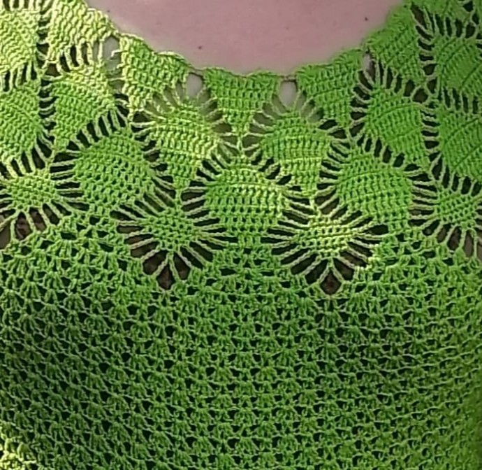 Платье крючком "Зеленое очарование"